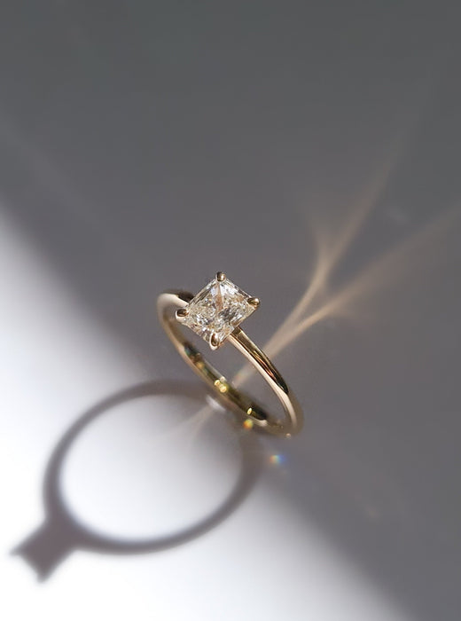 Solitaire Radiant Cut Diamond Ring