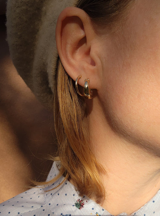 Small Chunky Hoop Earrings