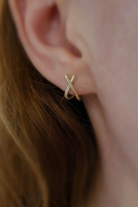 Hearts & Crosses Stud Earrings