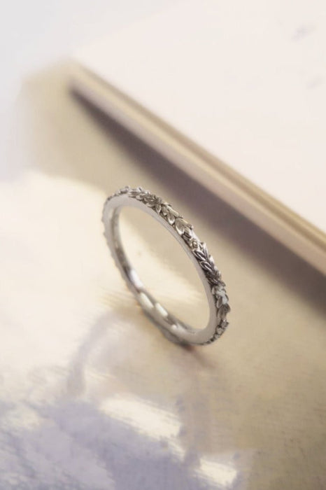Embossed Botanical Ring