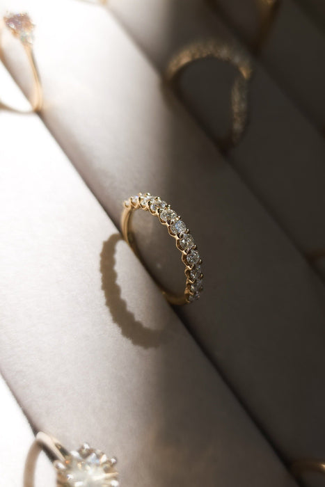Moissanite Wedding Band