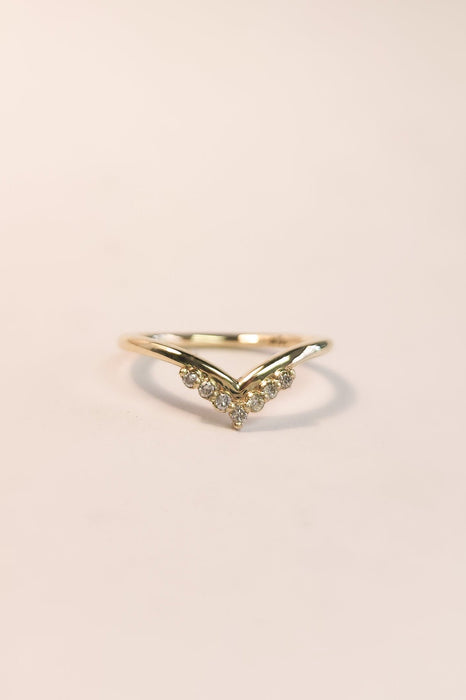 Wishbone x Diamonds Ring