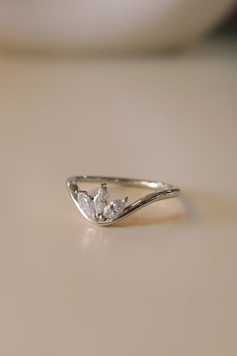 Water Lily Marquise Diamonds Ring