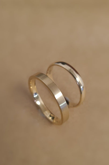 Gold Flat-Shaped Gents Band