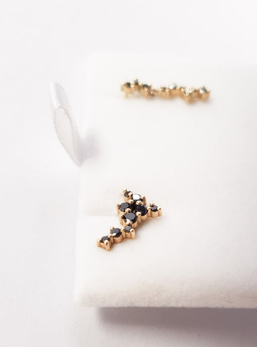 Scattered Black Diamonds Earrings