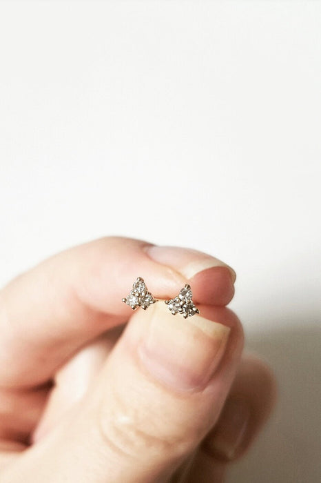 Petite Trio Diamond Stud Earrings