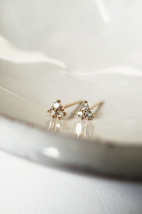 Petite Trio Diamond Stud Earrings